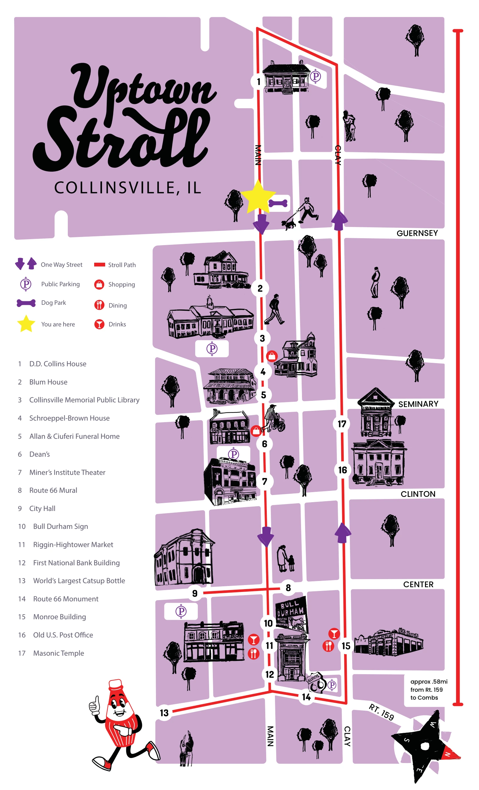 Uptown Collinsville - Uptown Stroll Map